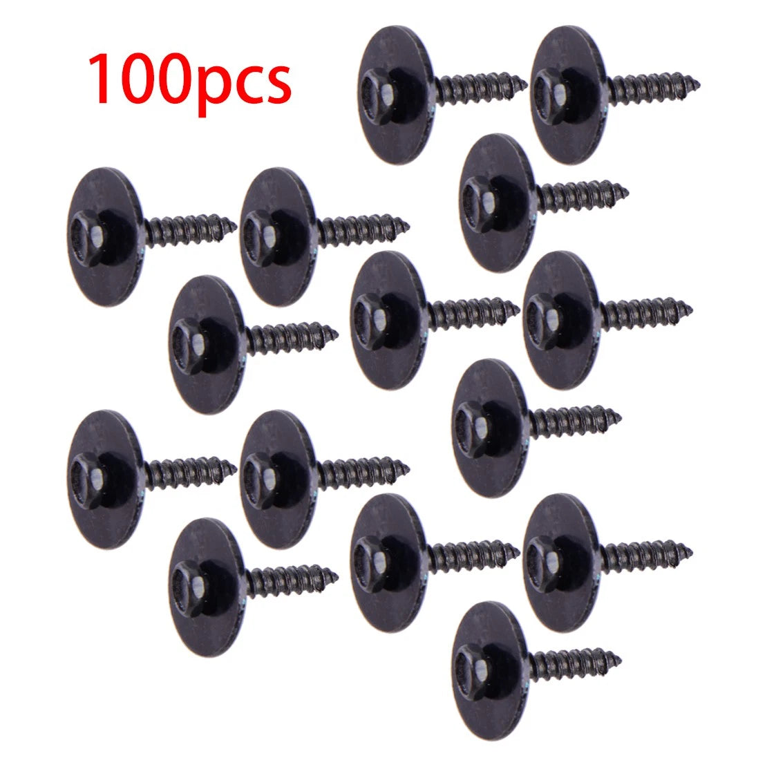 100 x 7mm Metal Hex Car Fender Bumper Screws Retainers Clips