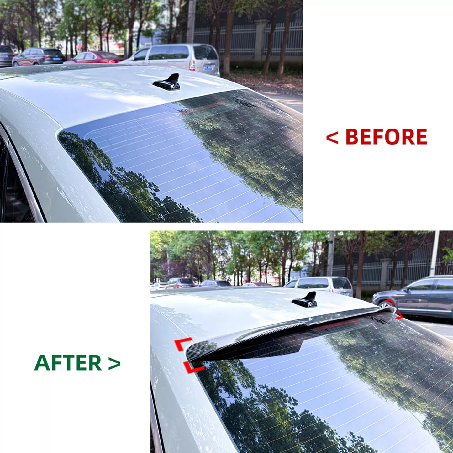 Gloss Black Rear Boot Spoiler Lip for Audi A3 8Y Sedan (2021-2024)