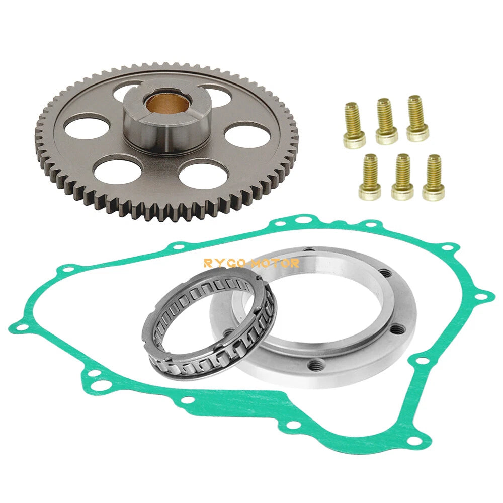 Starter Clutch One Way Gear Bearing & Gasket for Yamaha Kodiak 400 450 ATV