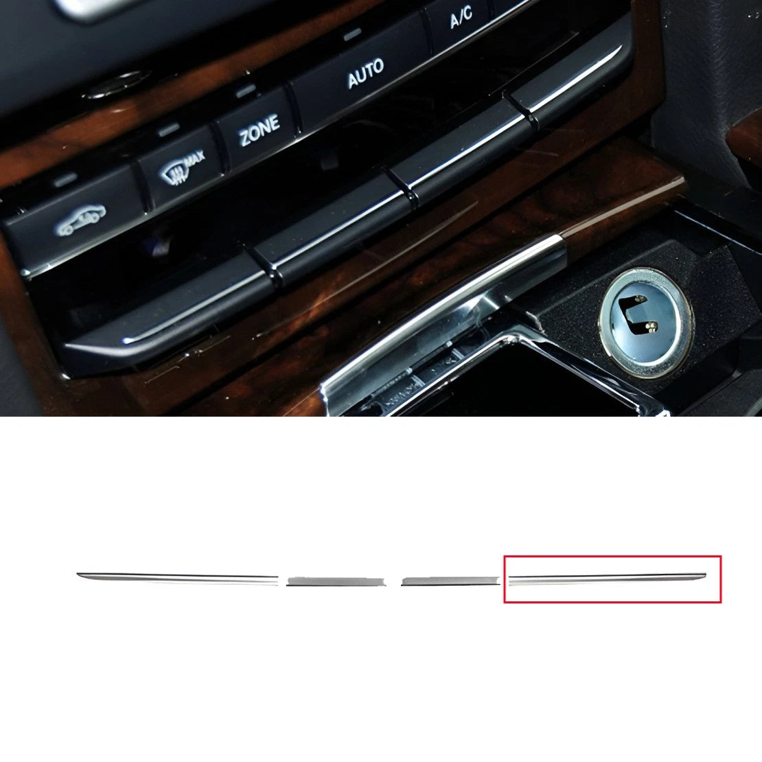 A/C Temperature Control Button Switch Trim for Mercedes-Benz W212 (2010-2016)