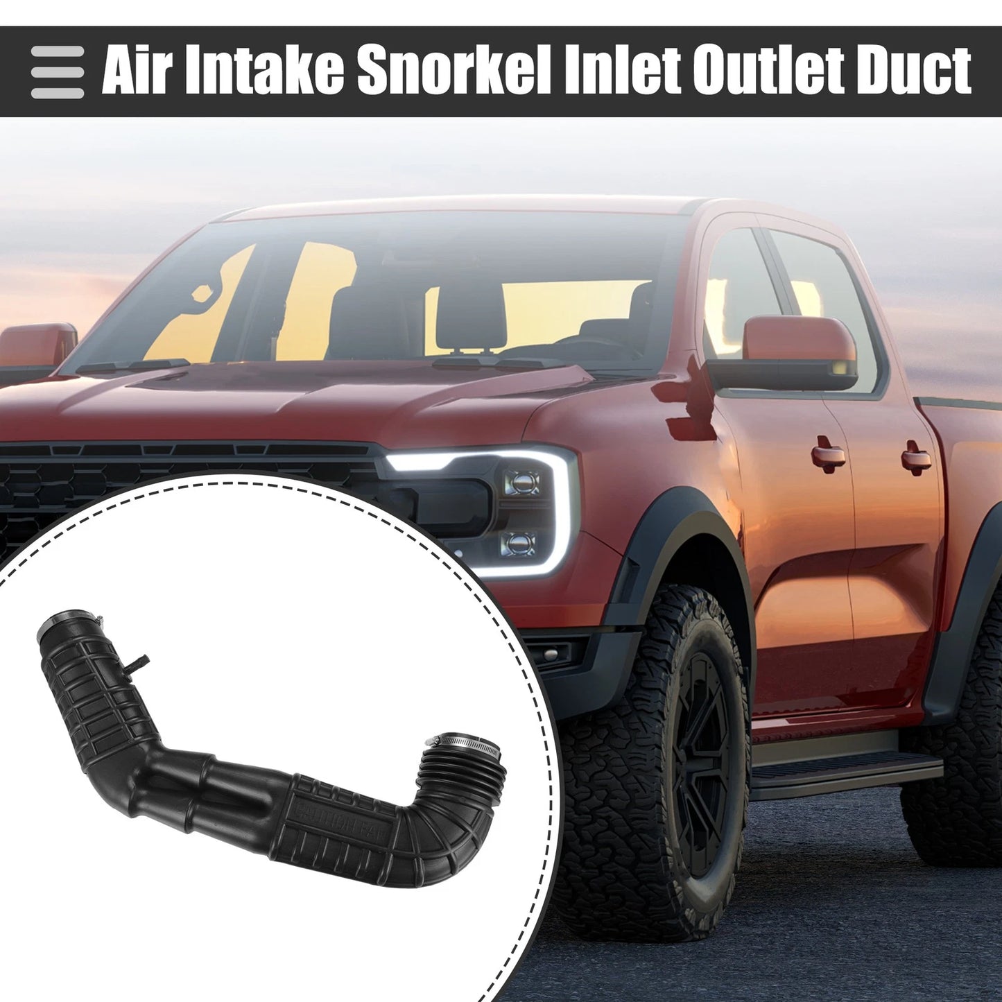 Air Intake Hose Tube w/ Clamps for Ford Ranger 3.0L V6 (1992-1994)