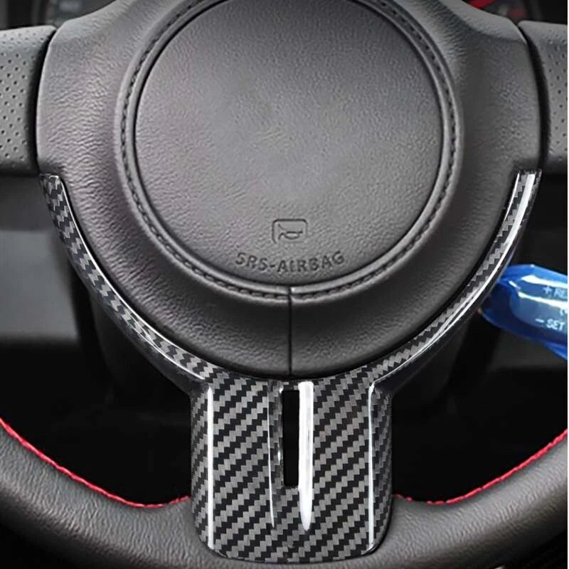Carbon Fiber Steering Wheel Cover Trim Fit For Toyota GT86 Subar BRZ 2013-2018