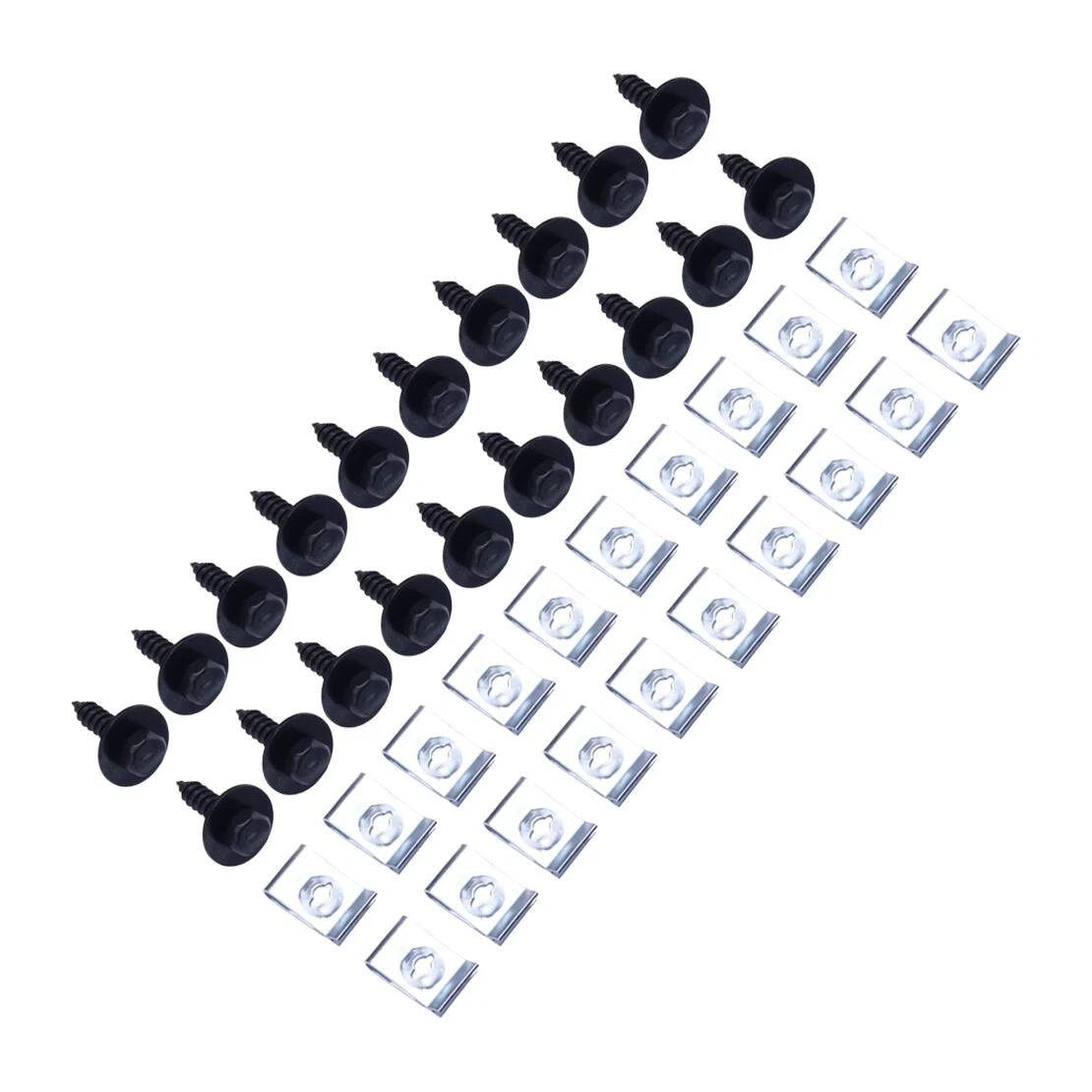 40 x Metal Car Screw Body Fender Bumper Retainer Clips for C6
