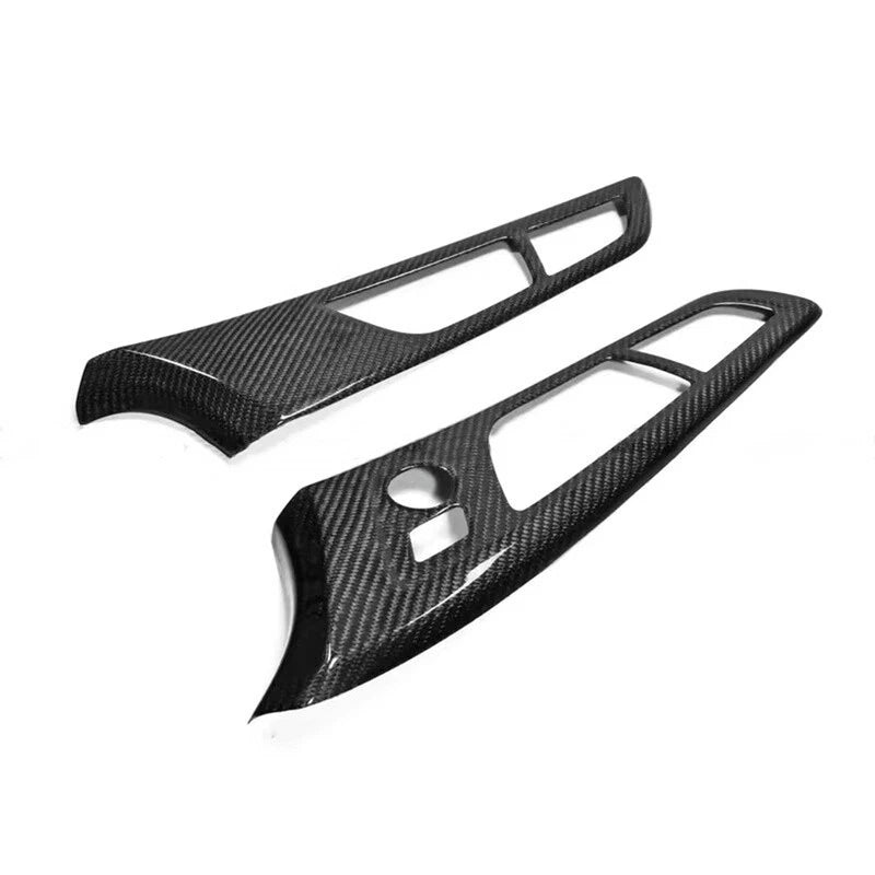 Real Carbon Fiber Inner Door Handle Frame Cover Trim for Hyundai Veloster 11-17