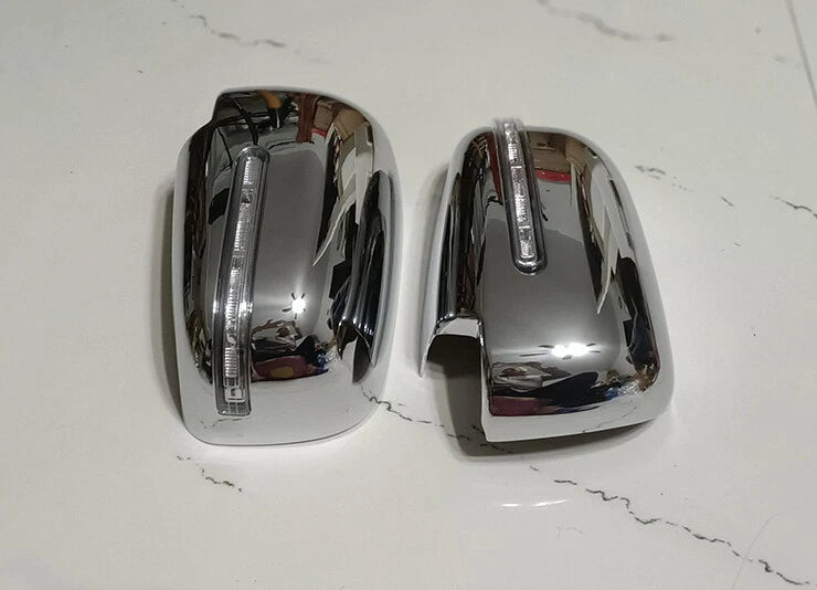 Chrome Side Mirror Cover Trim with LED for Mitsubishi L200 Triton (2015-2018)