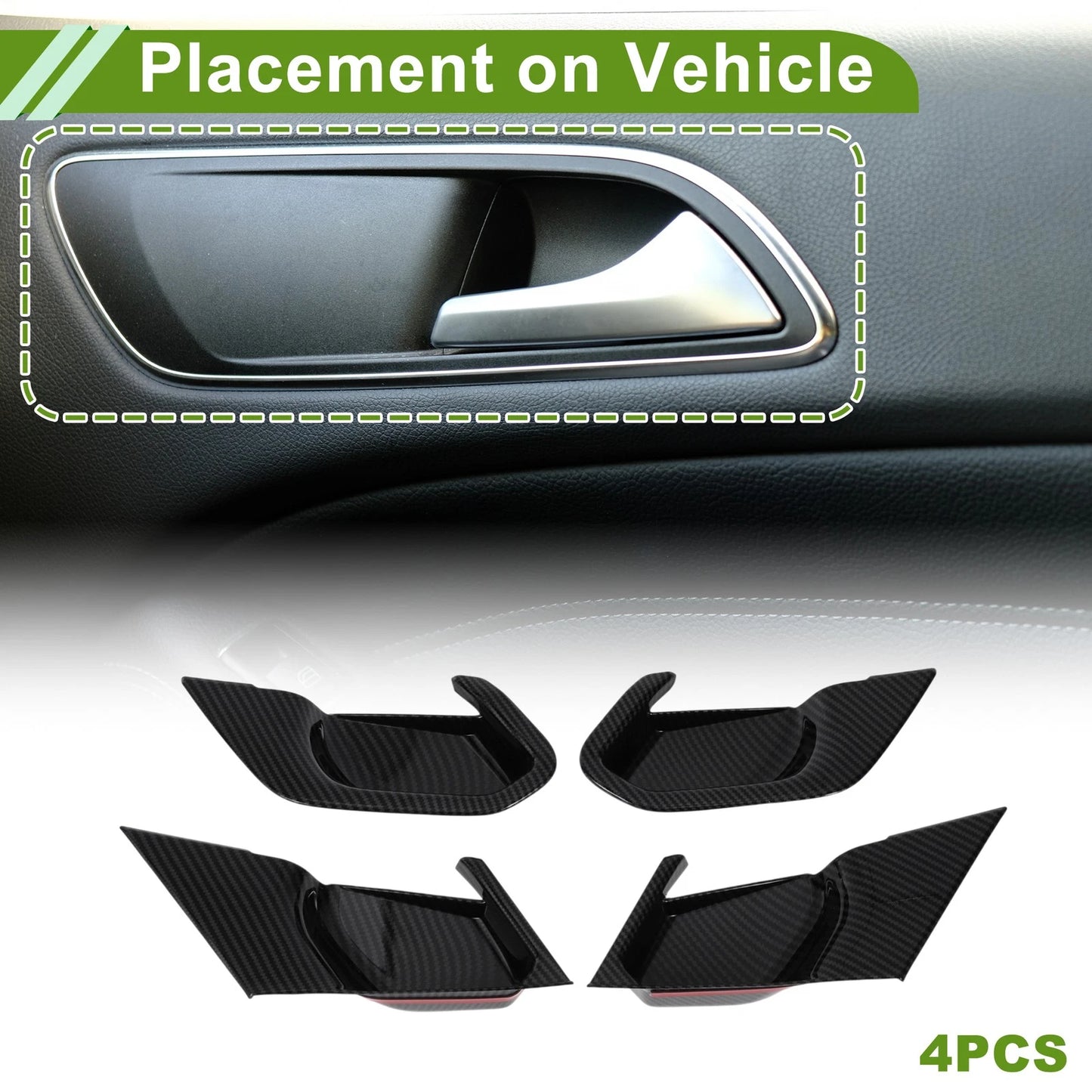 4 x Interior Door Handle Bowl Cover Trim for BMW 5 Series 530i (2024-2025)