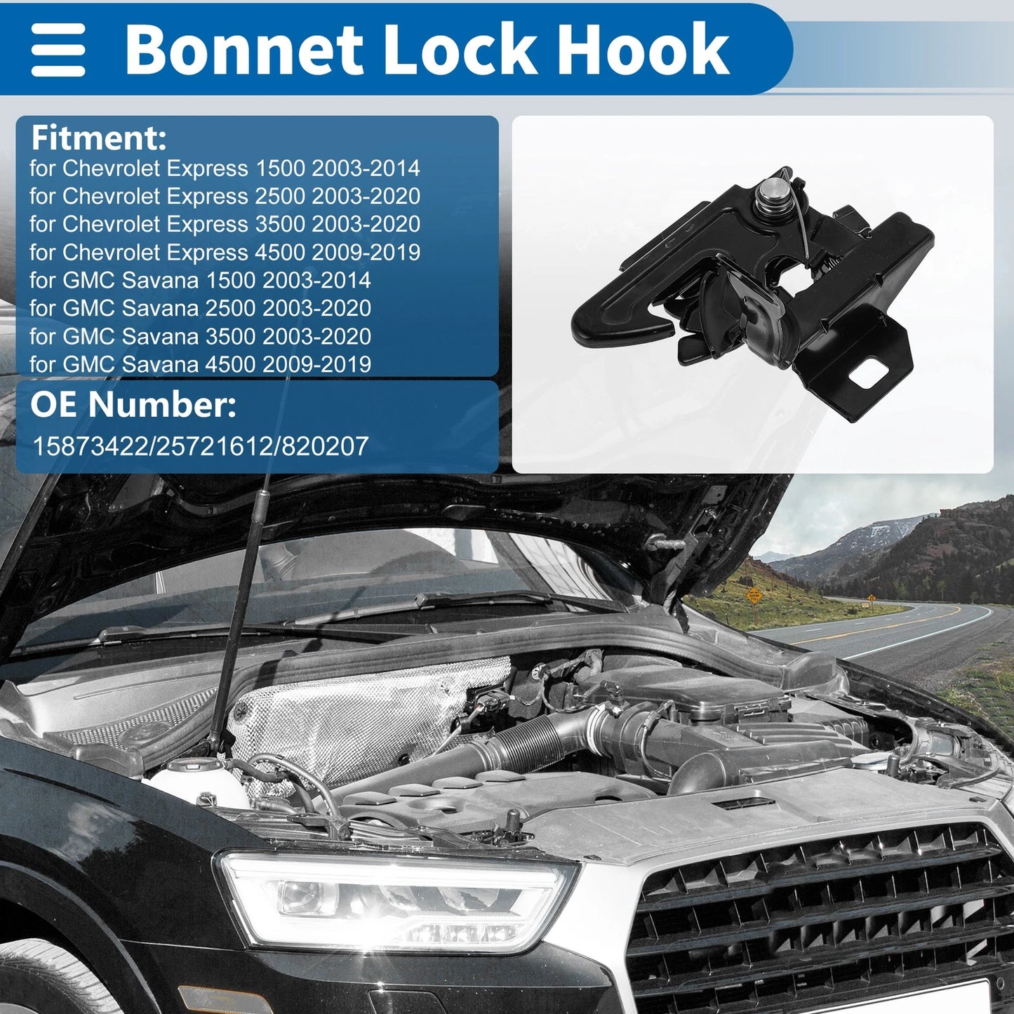 Hood Latch Assembly for Chevrolet Express 1500 (2003-2014)