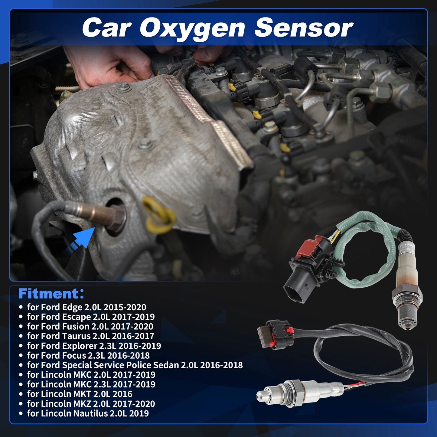 Upstream & Downstream O2 Sensors for Ford Edge 2.0L (2015-2020)