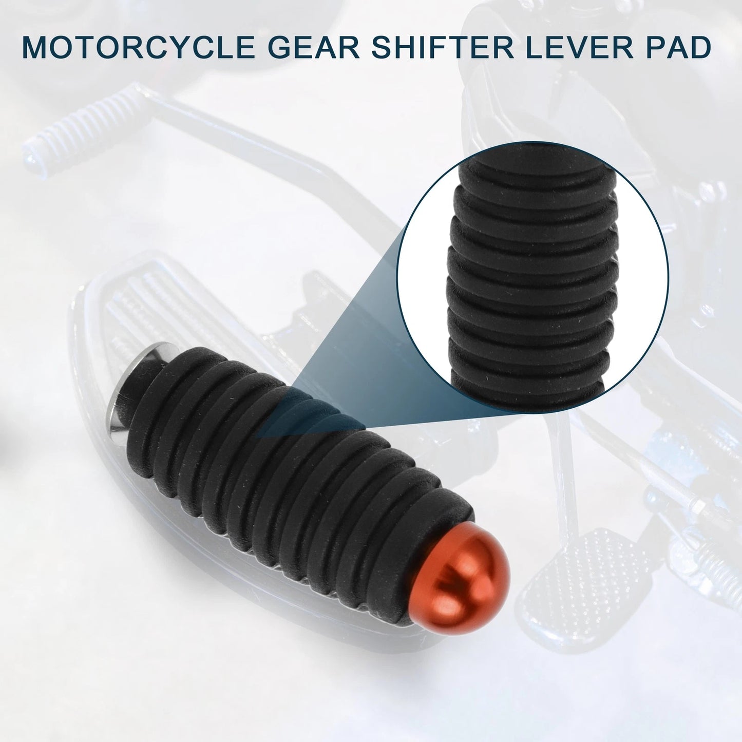 1 x Universal Orange Rubber Gear Shifter Lever Shift Pedal Pad for Motorcycle