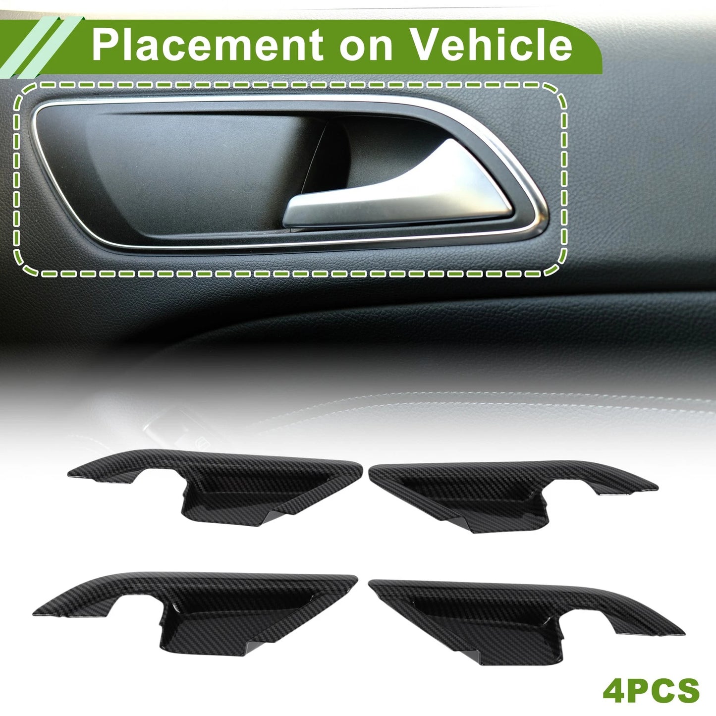 Interior Door Handle Bowl Cover Trim / 4 Pcs for Toyota Camry (2018–2024)