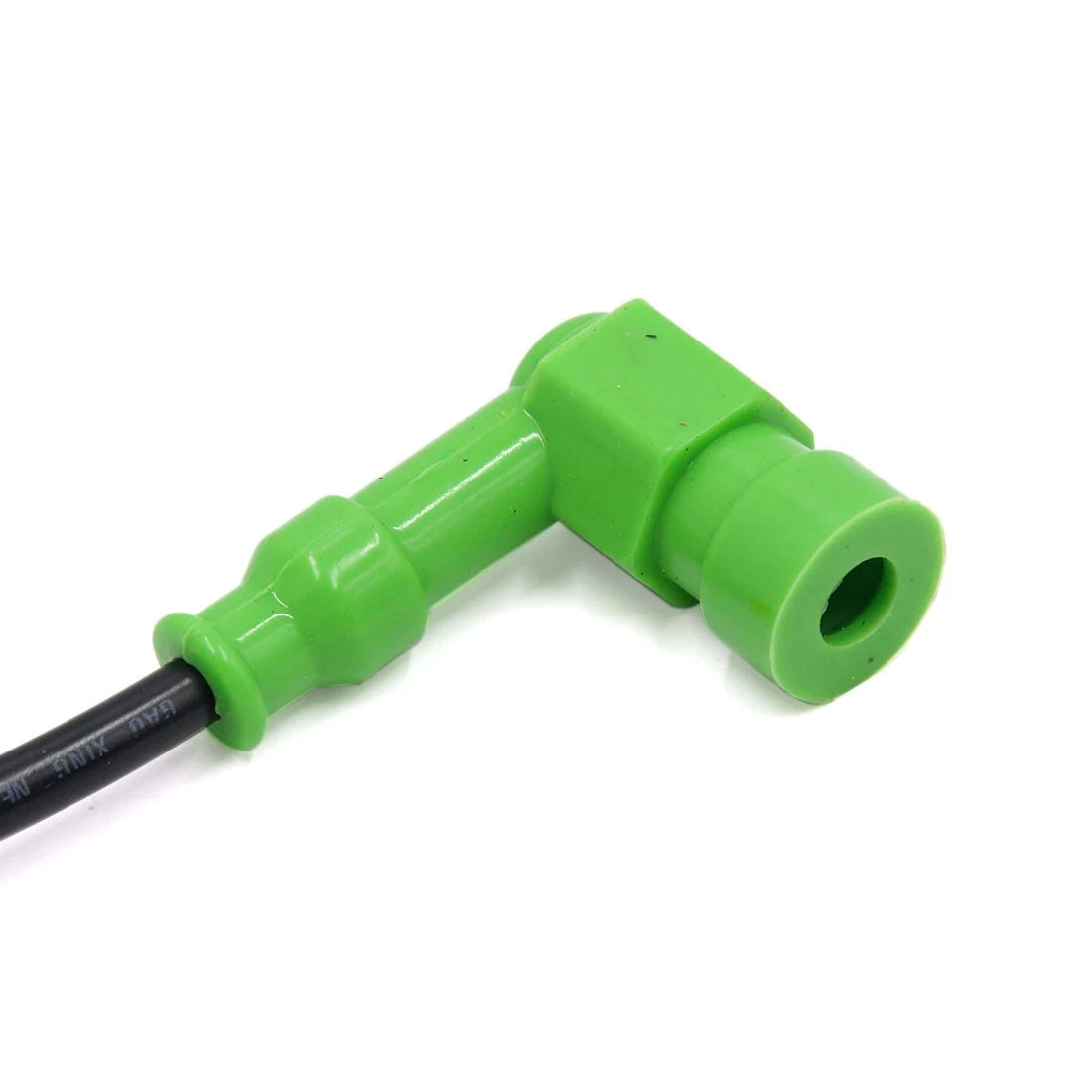4 x Silicone 90° Spark Cap Ignition Wire Cable Green for Motorcycle Engine