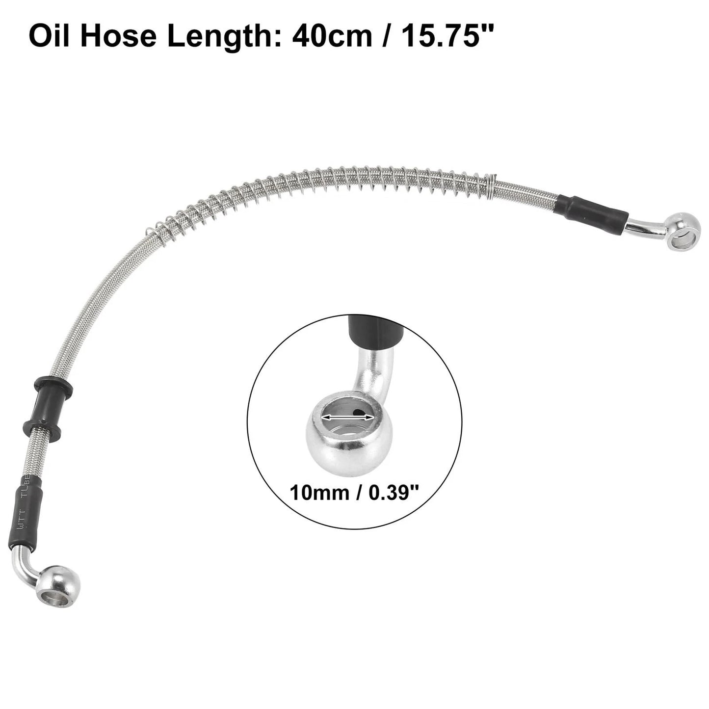 Brake Clutch Oil Hose Line Pipe Hydraulic 40cm 15.75" for Motorcycle