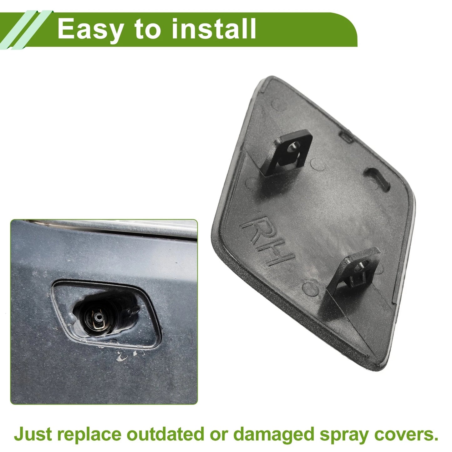 Washer Nozzle Cover Cap for Volvo XC90 (2016-2020) Gray
