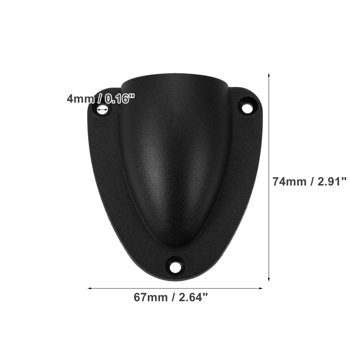 Transducer Cap / 2 x 2.91"x2.64" Clam Shell Vent Wire Cover Black for Marine Boat