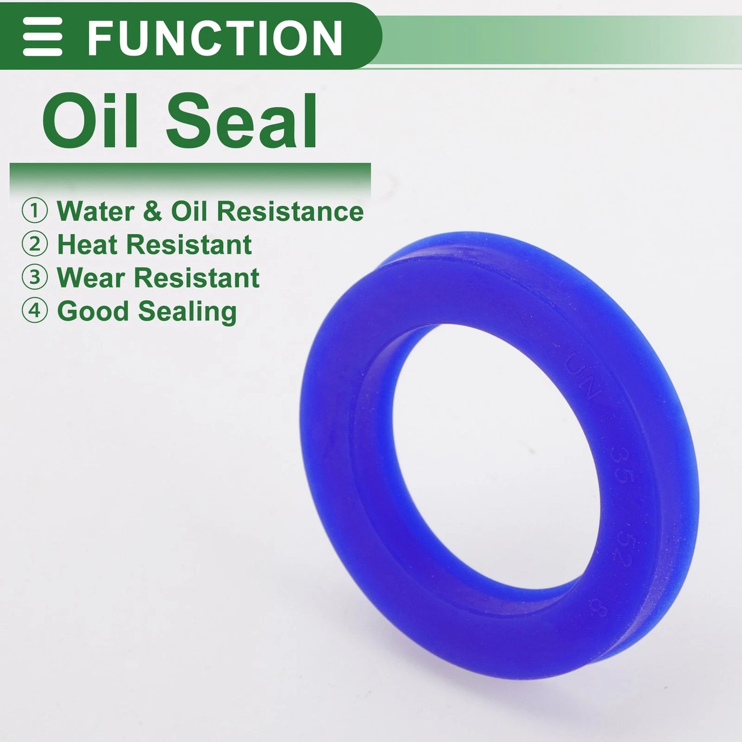 Oil Seal / 35x52x8mm / TPU Rotary Shaft Seal Blue 5 Pcs for Make Model