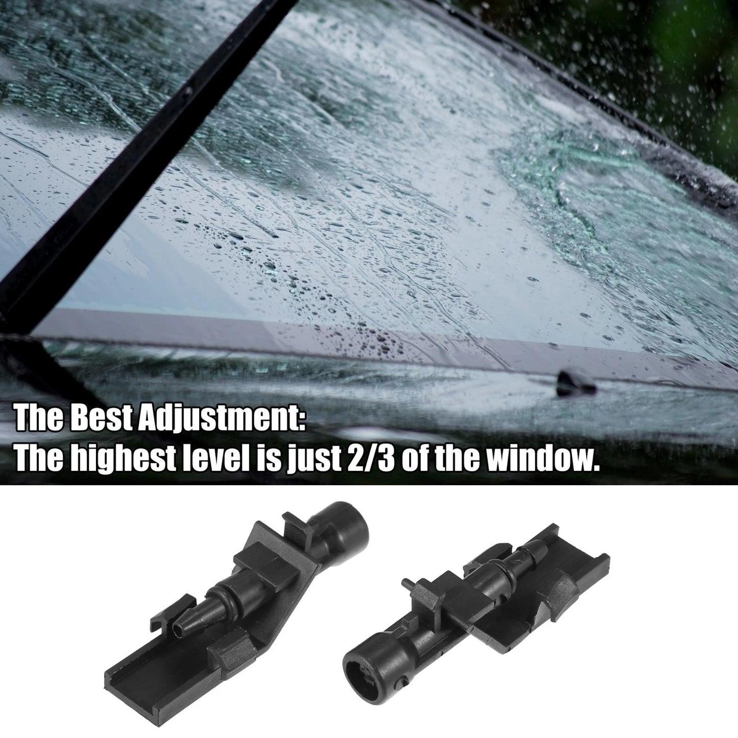 3 x Front Windshield Washer Nozzles for Honda HR-V (2016-2017)