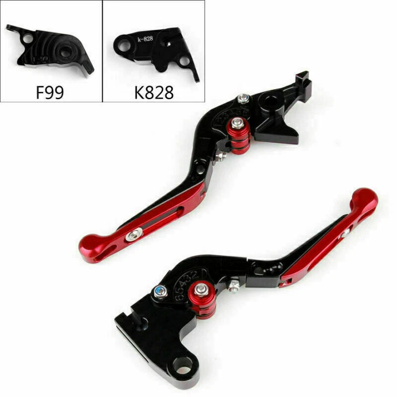 CNC Brake Clutch Lever for Kawasaki ZX10R/RR/KRT (2016-2017) Red 2 x