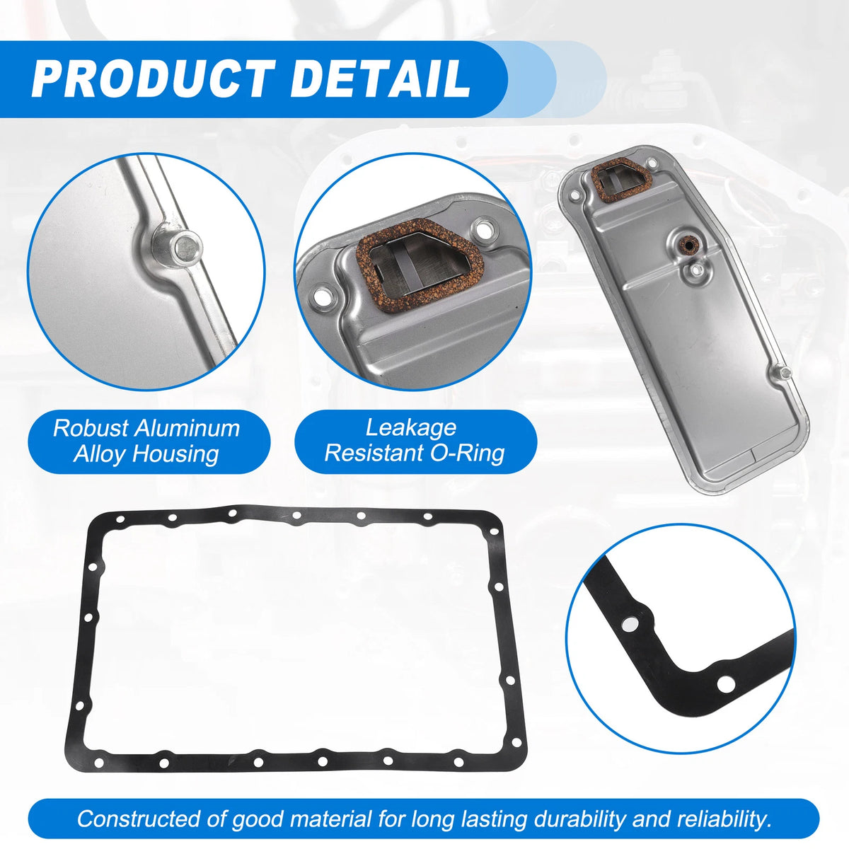 Transmission Filter Oil Pan Gasket Kit for Toyota A340F (1990-1997)
