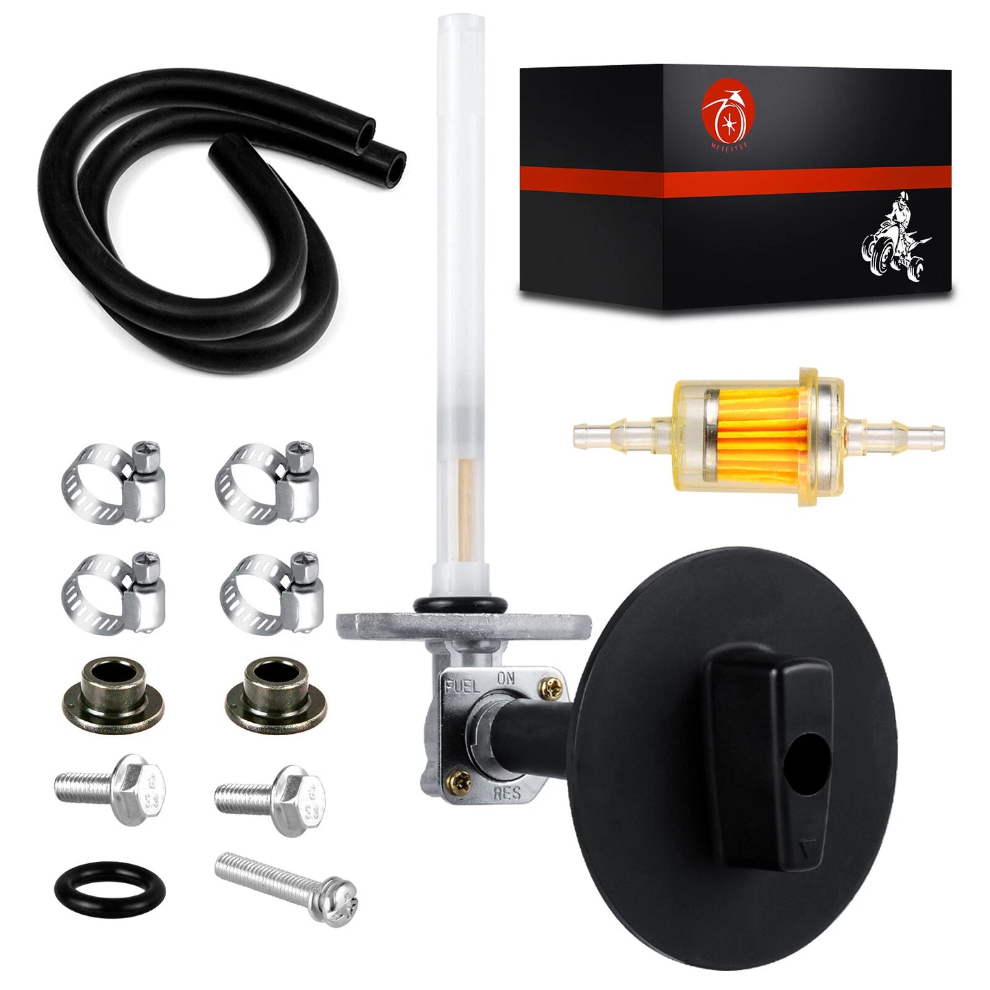 Fuel Valve Petcock & Lever Screw for Honda Recon 250 TRX250 (1997–2014)