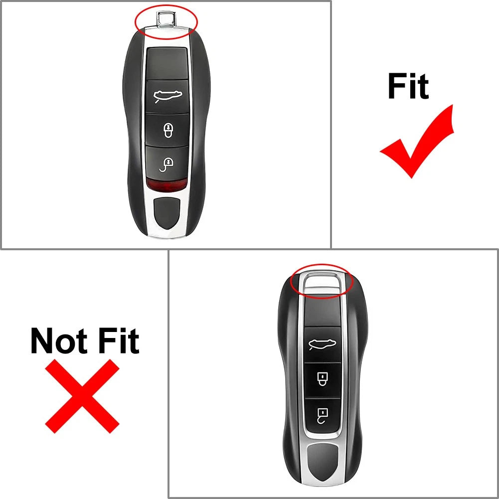 Remote Key Fob Case Shell Cover for Porsche 718 911 Macan Cayenne Cayman Boxster