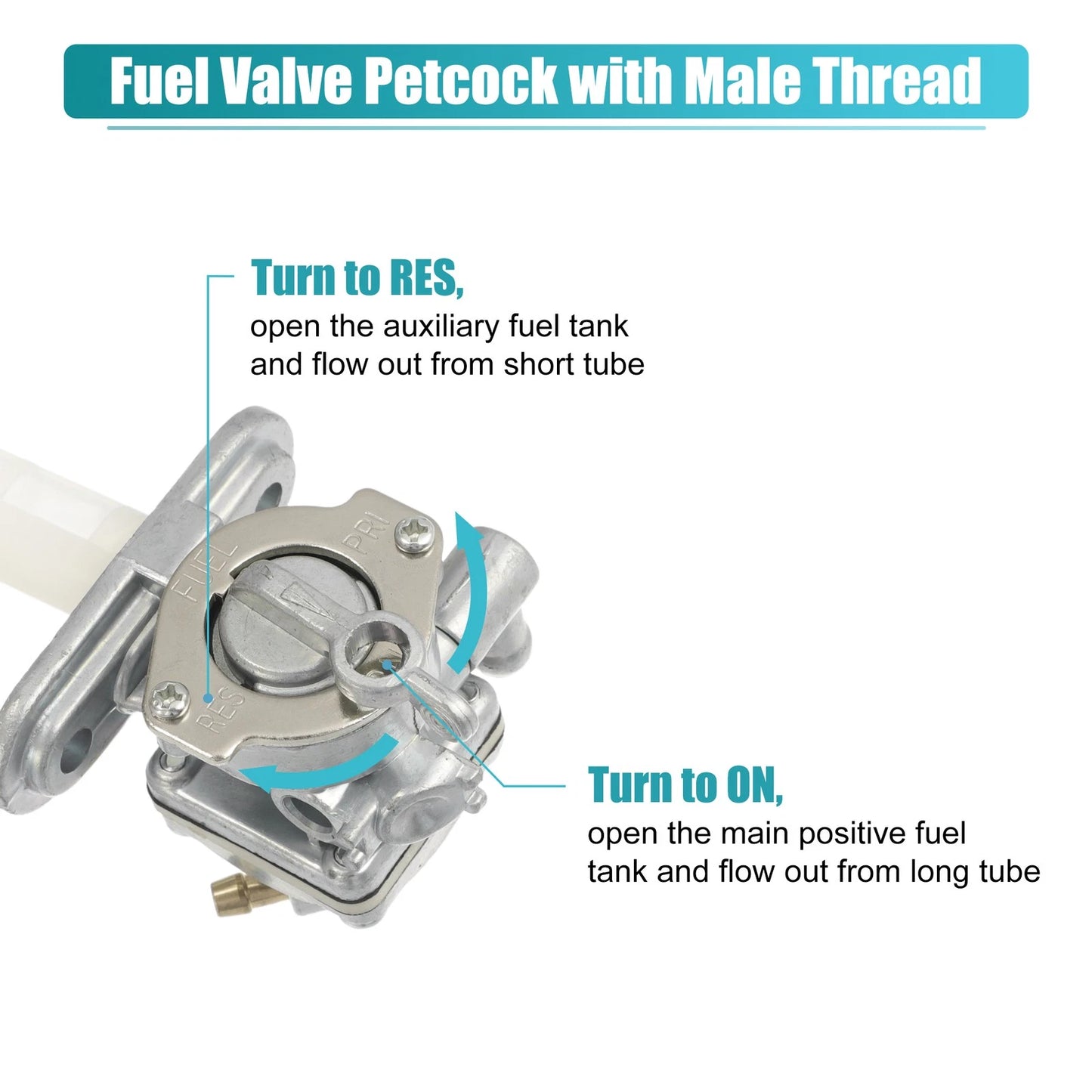 Petcock / Fuel Valve with Male Thread for Suzuki GS750 (1977–1979)