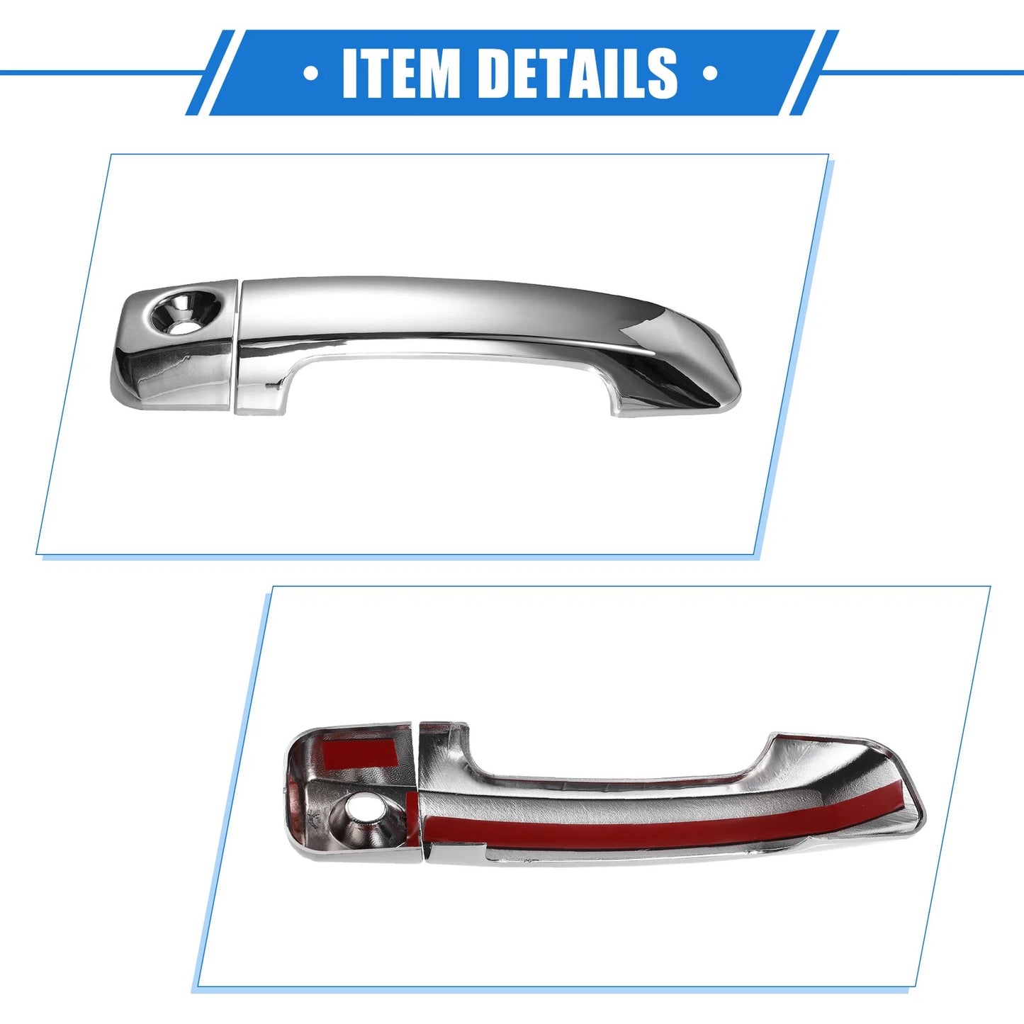 Silver Tone Door Handle Cover Kit for Toyota Tundra (2007-2018)
