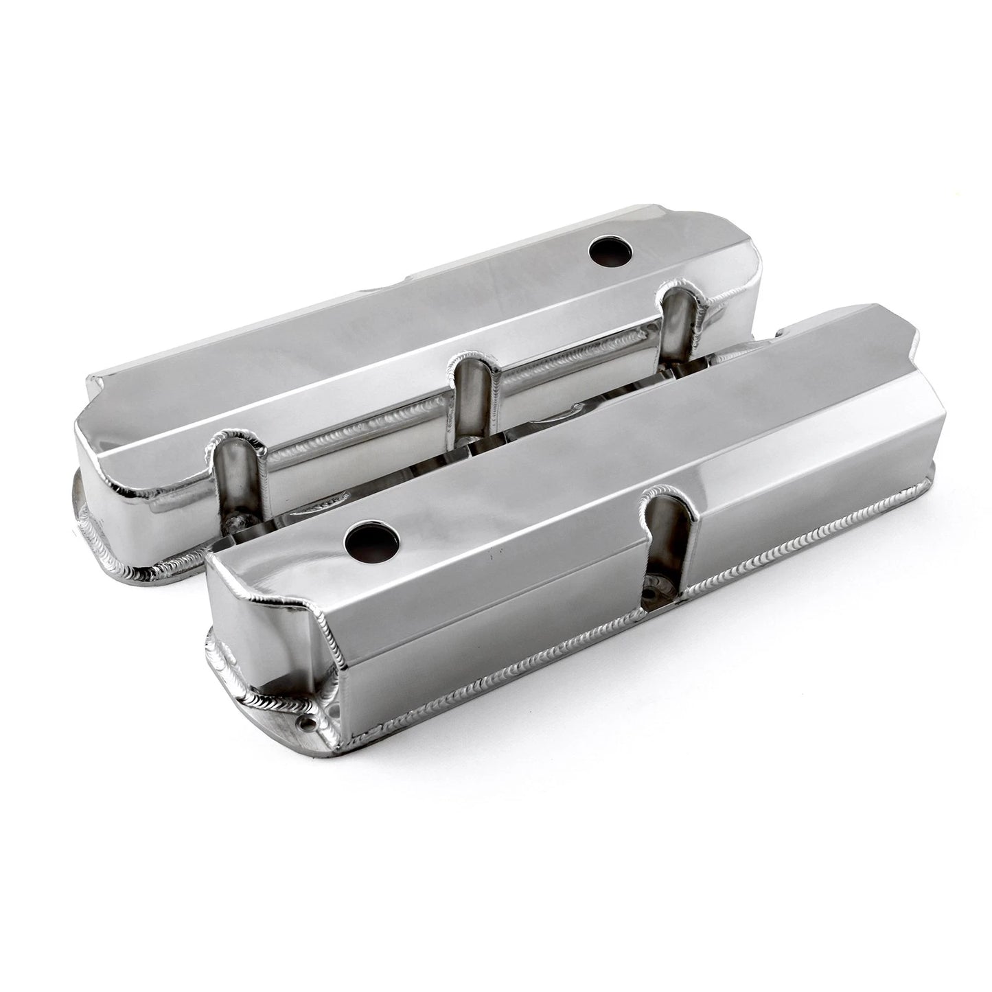 Satin Tall Fabricated Valve Covers for Ford SB 289 302 351 Windsor