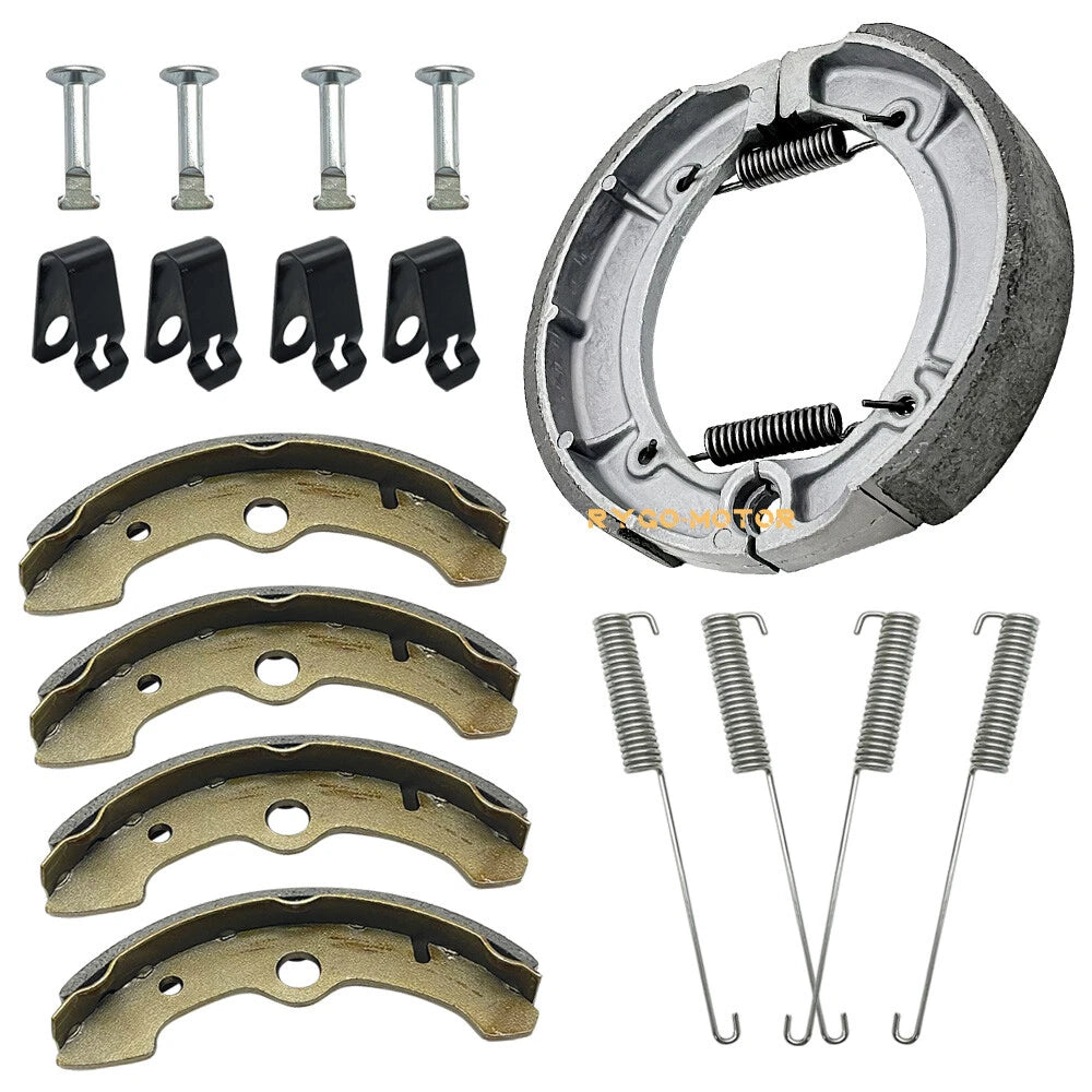 Brake Shoes W/Springs Pins for Yamaha Big Bear 350 Kodiak 400 YFM