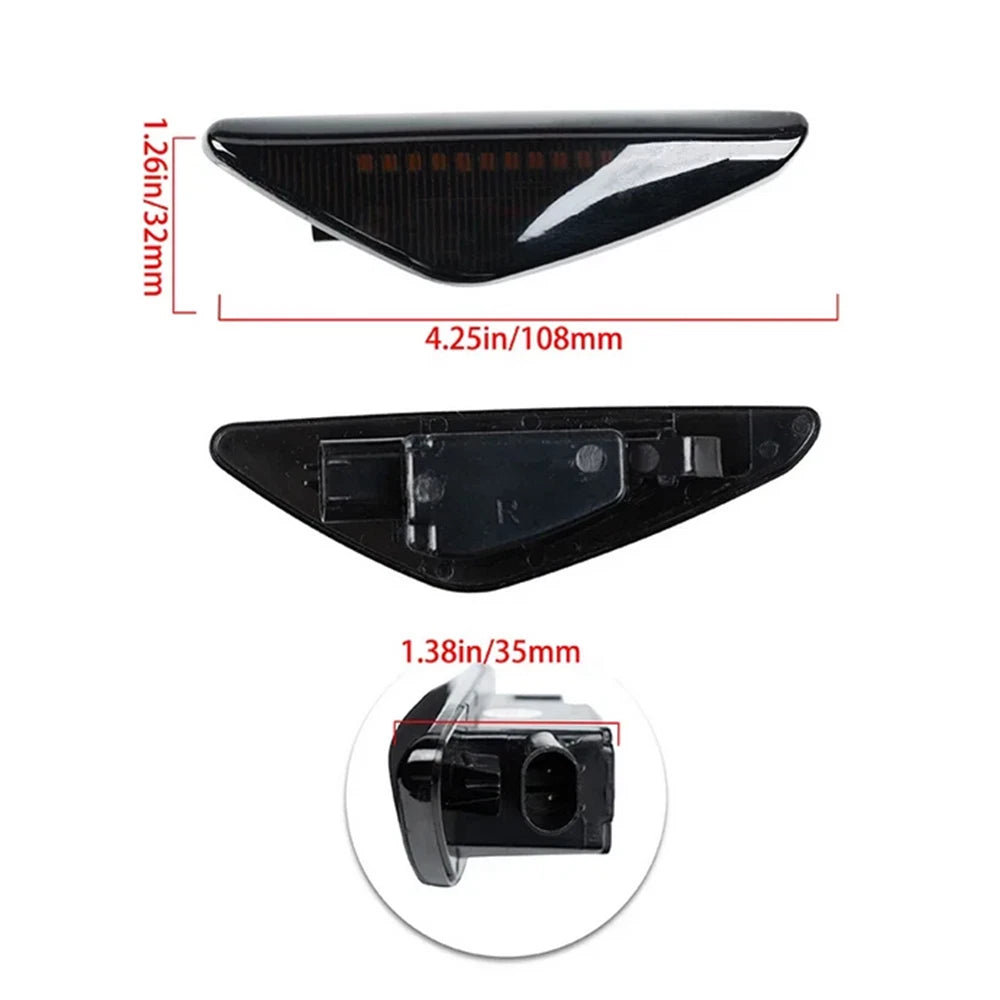 Smoked LED Fender Side Marker Lights for BMW X3 X5 X6 (2004-2023)