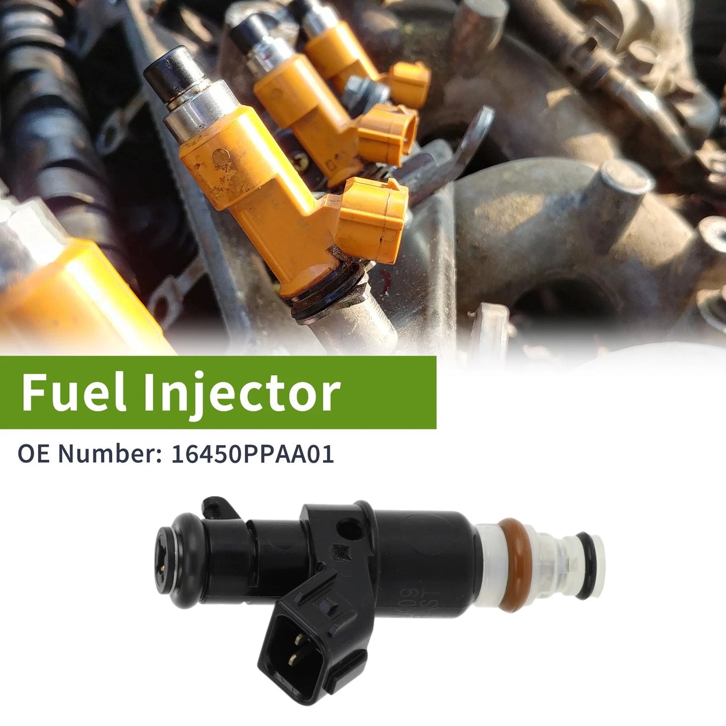 Fuel Injector 1 Pc for Honda CR-V EX LX 2.4 (2002-2004) Black