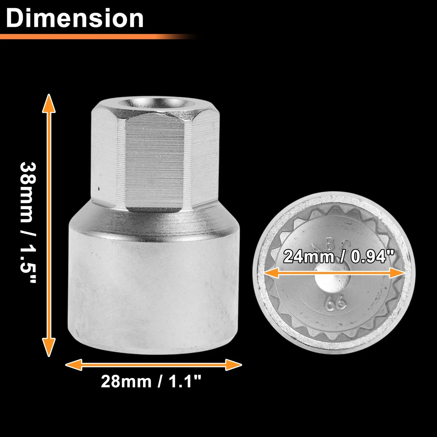 Wheel Lock Lug Nut for VW Touareg Key Socket Removal Tool