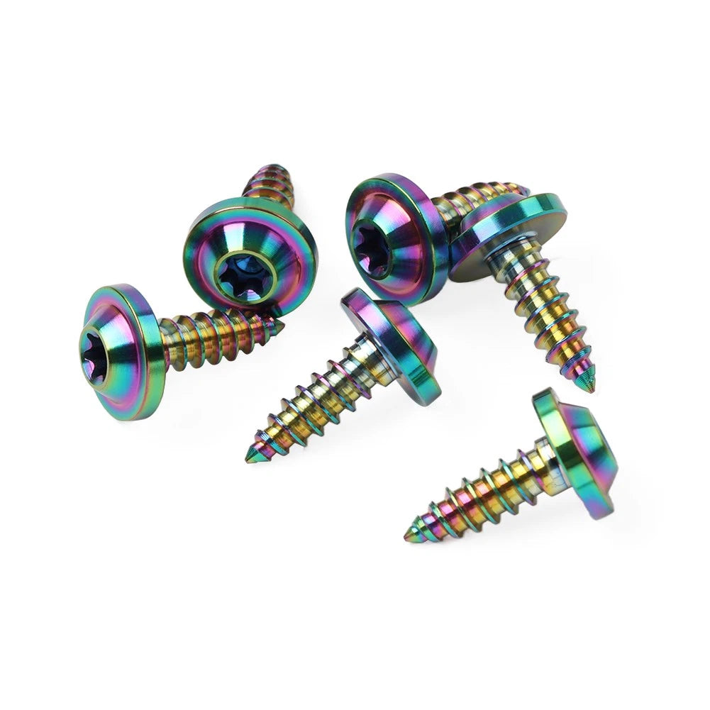 6pcs M5x15mm Titanium Torx Head Self Tapping Screws for Motor