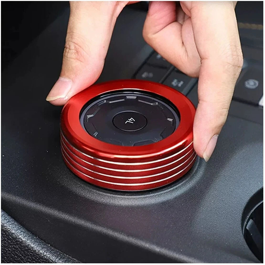 Red Center Drive Mode Selector Knob Ring for Ford Ranger Raptor (2023-2025)