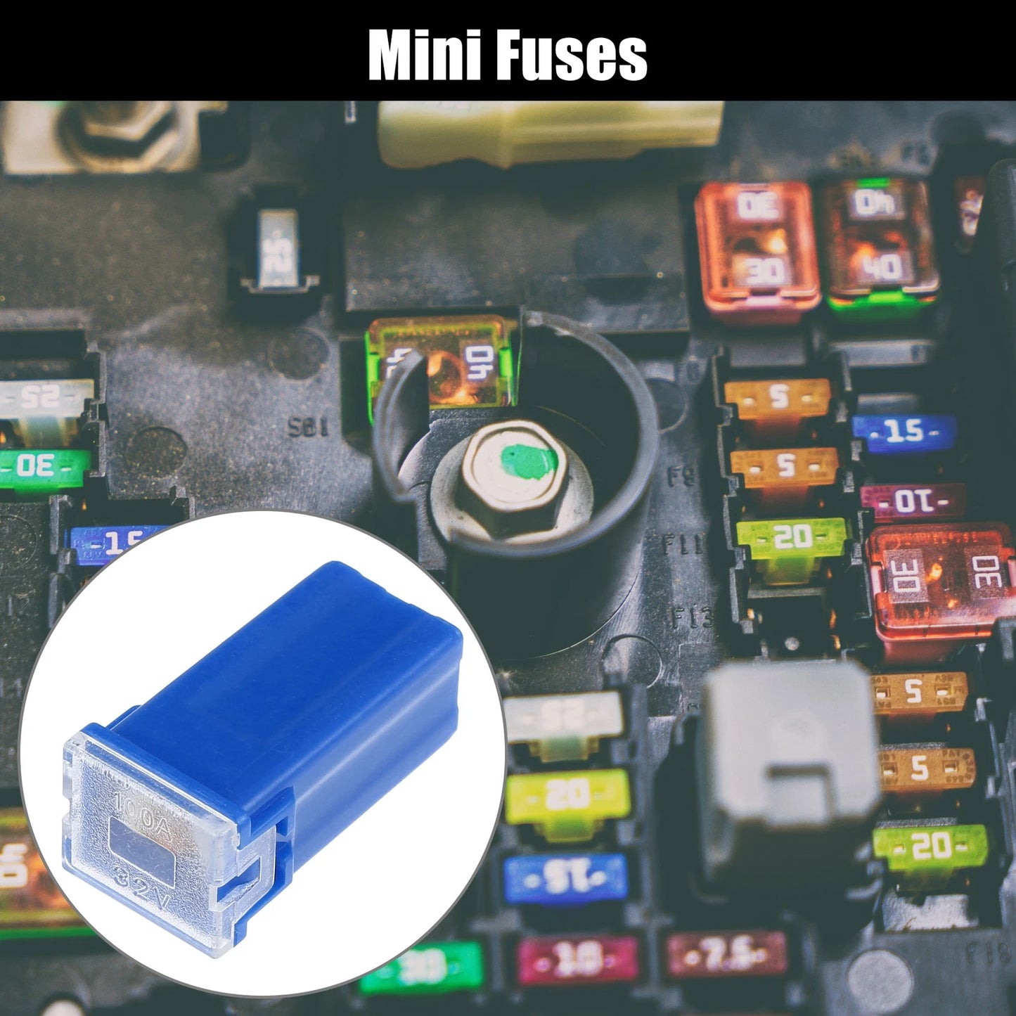 3 x 32V 100 Amp Mini Block Fuse for Trucks & Pickup Cars