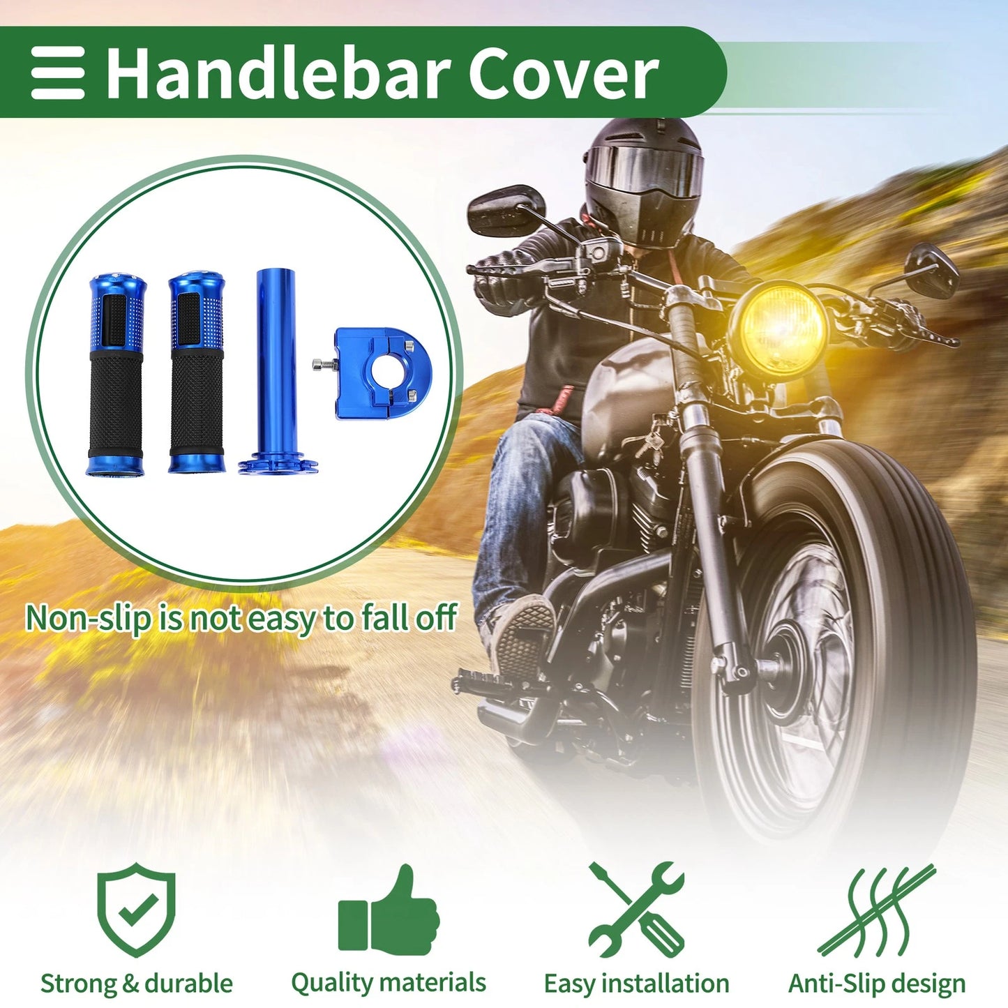 Hand Grips Cover / Handlebar Cover Checkered Diamond Pattern for Motorcycle