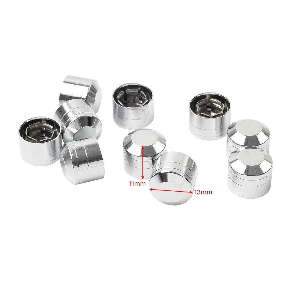 10 x Engine Cover Bolts Screw Caps CNC for Harley Twin Cam Dyna Softail Chrome
