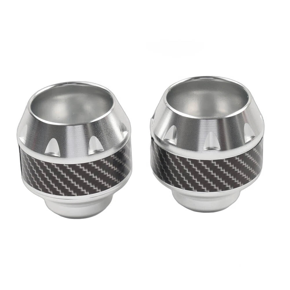 Silver Front Fork Frame Sliders for Motorcycle Crash Protection