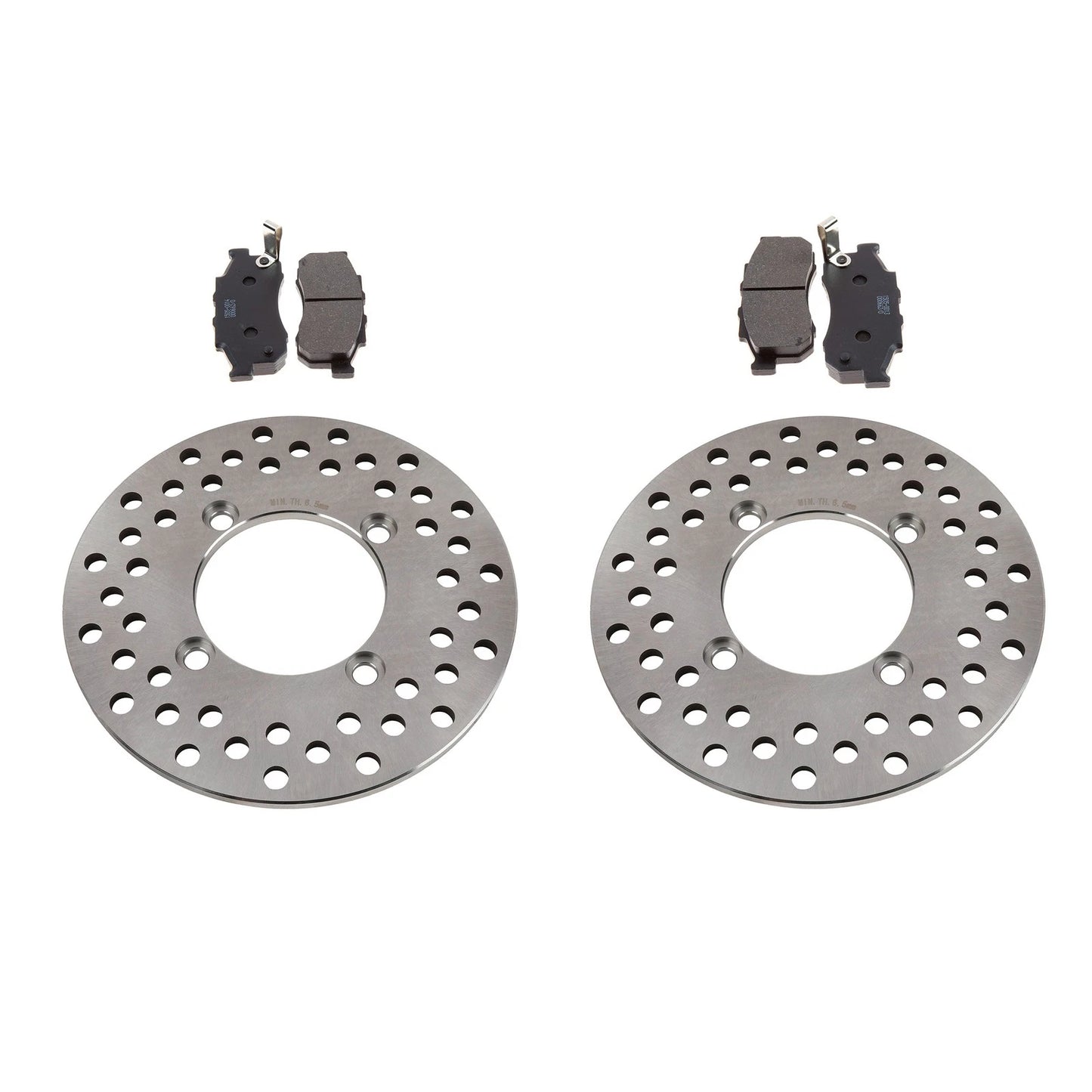 2 x Front Brake Rotors & Semi-Metallic Pads for Honda Big Red 700 (2009–2013)