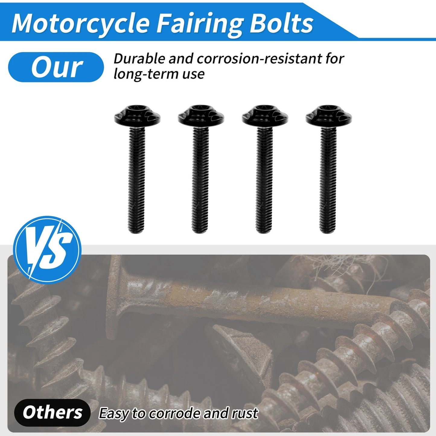 Windshield Bolts Titanium Alloy Black for Harley Road Glide (2015–2024)