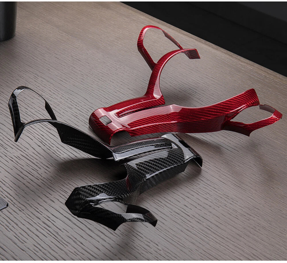 Steering Wheel Cover for BMW M2 M3 M4 M5 X6 X6M Carbon Fiber Red (2014-2020)