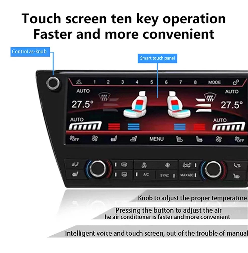 10.25" Touch Screen A/C Control Panel for BMW X1 (2016-2022)