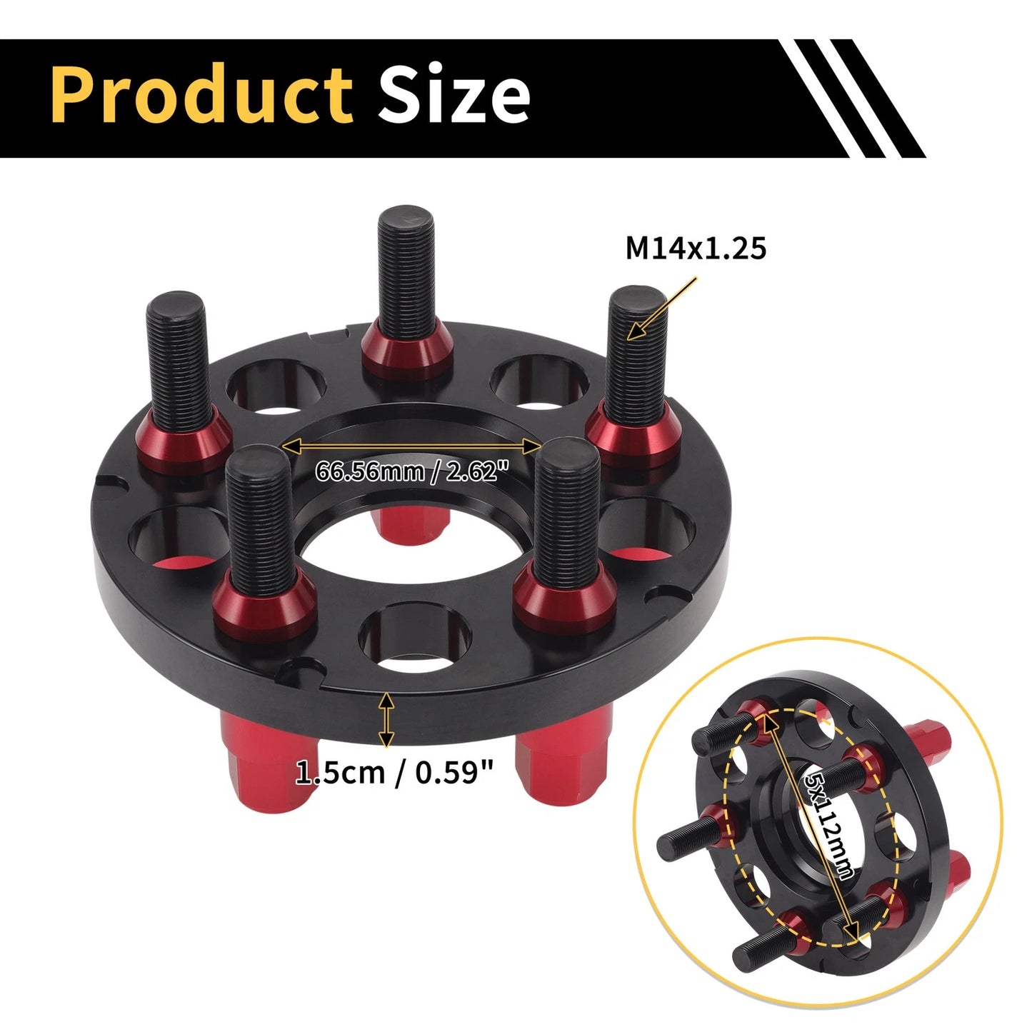 Wheel Spacers 5x112mm 66.56mm (2.62") M14x1.25 BMW Z4 G29 (2019-2020)