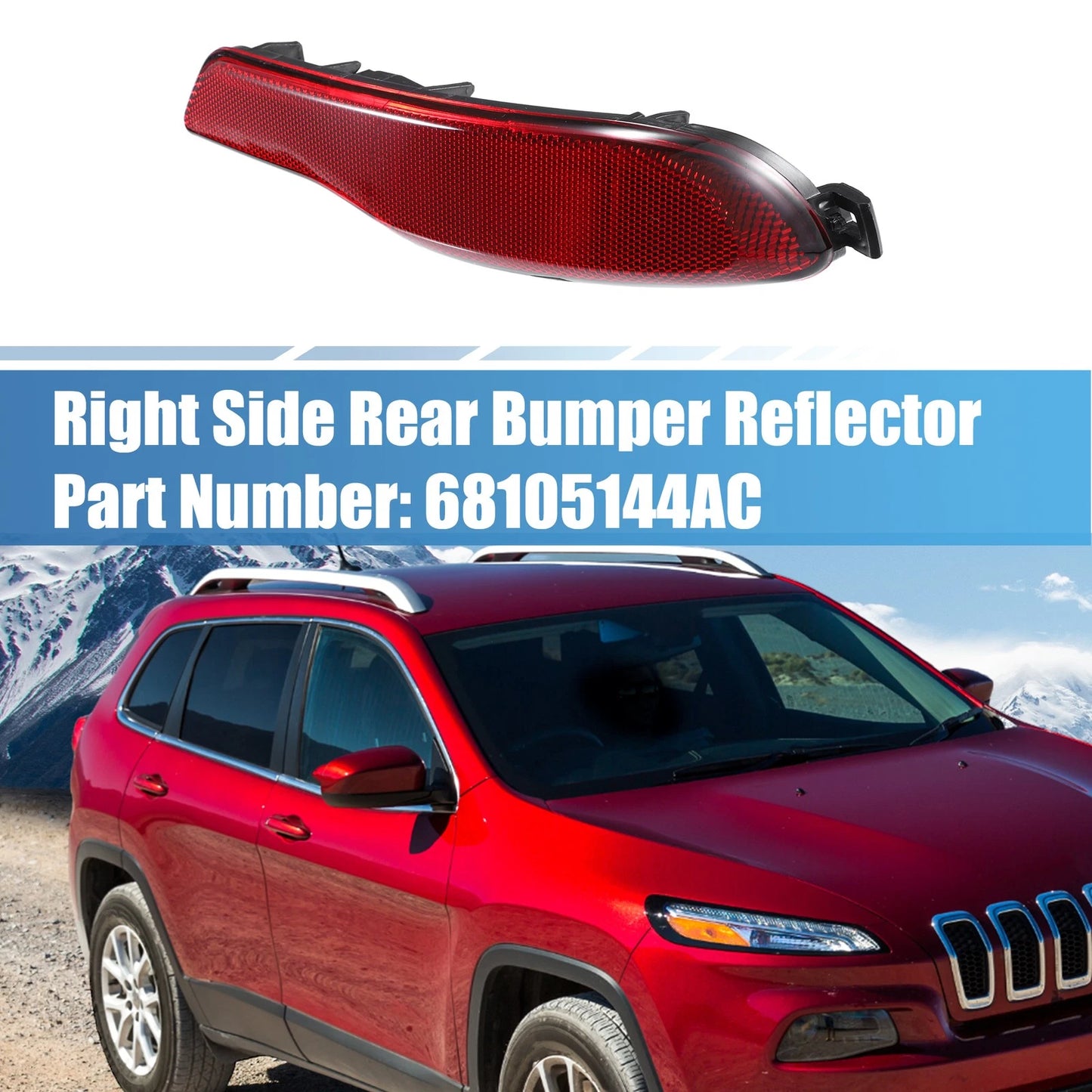 Right Rear Bumper Reflector for Jeep Cherokee (2014-2018)