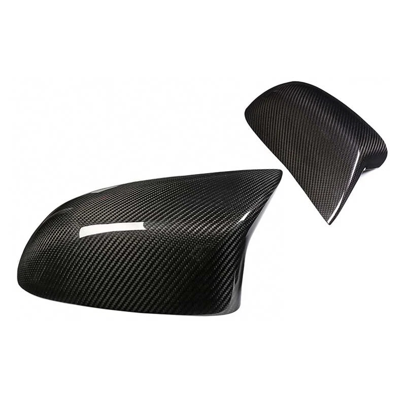 DRY Carbon Fiber Stick-on Side Mirror Caps Cover For BMW X5M X6M F85 2014-2019