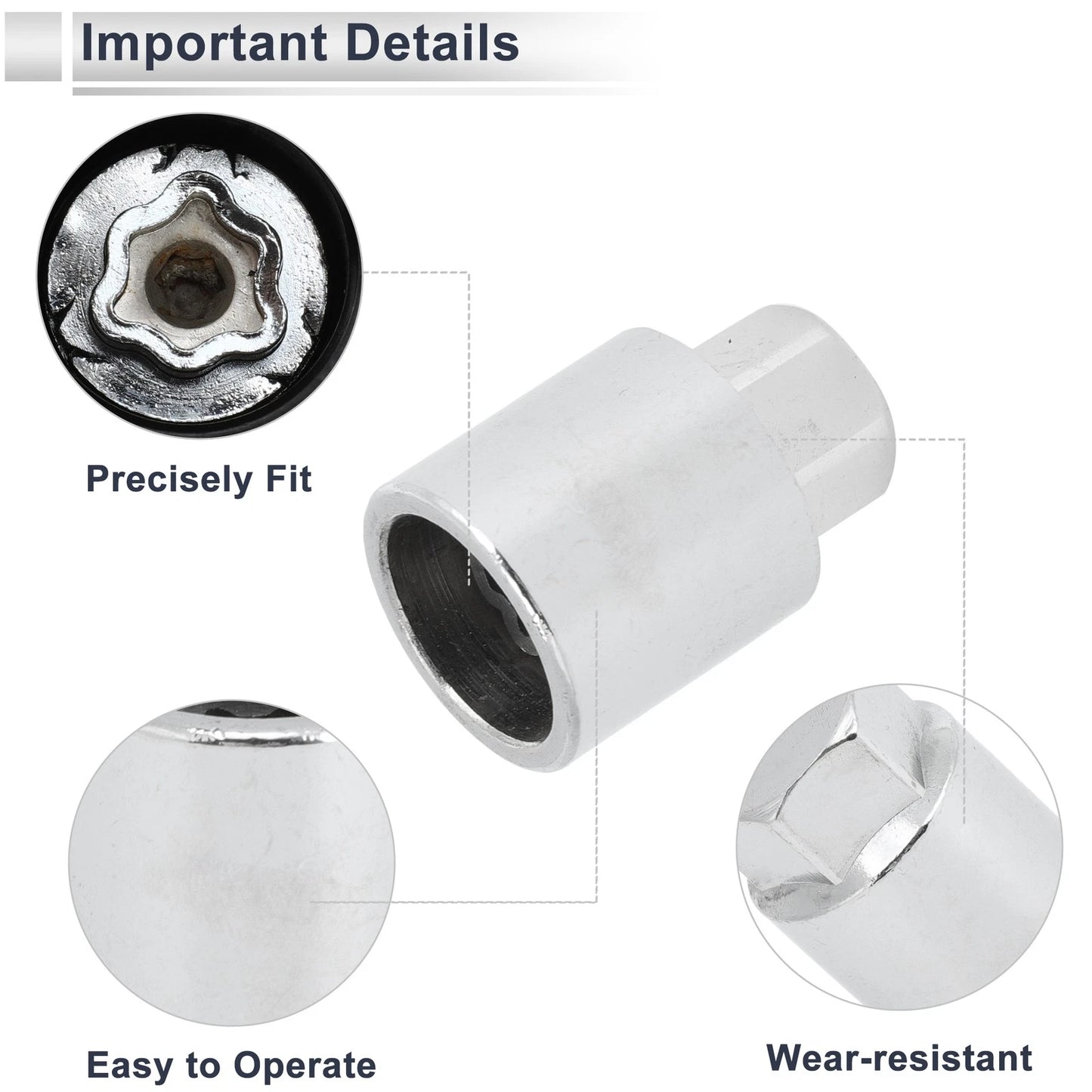 J Wheel Lock Lugnut Antitheft Key Socket for Toyota