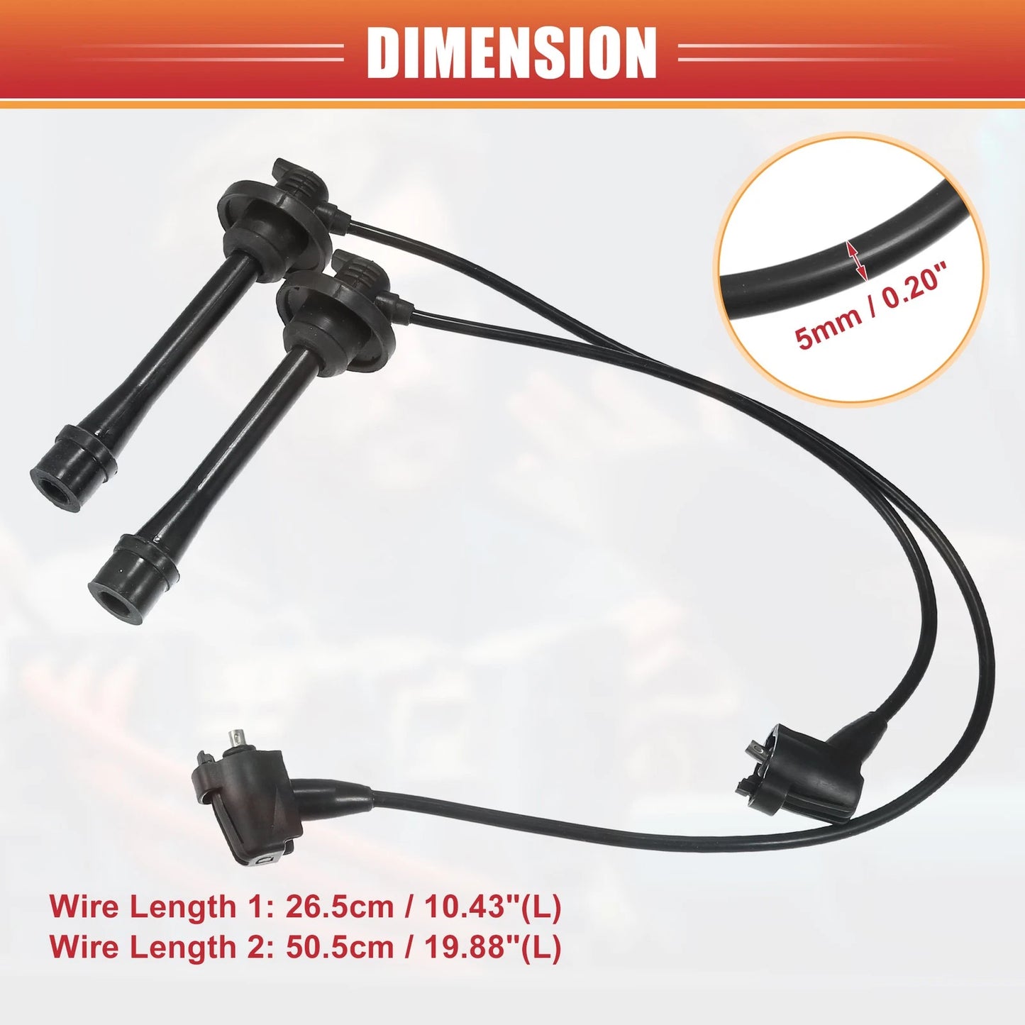 3 x Spark Plug Wire Ignition Coil Cable for Toyota