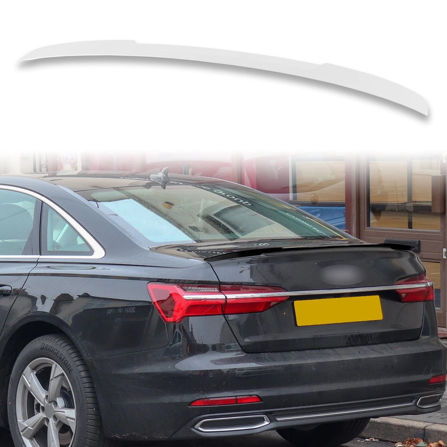 ABS Boot Spoiler for Audi A6 S6 C8 Sedan 2019-2023 White