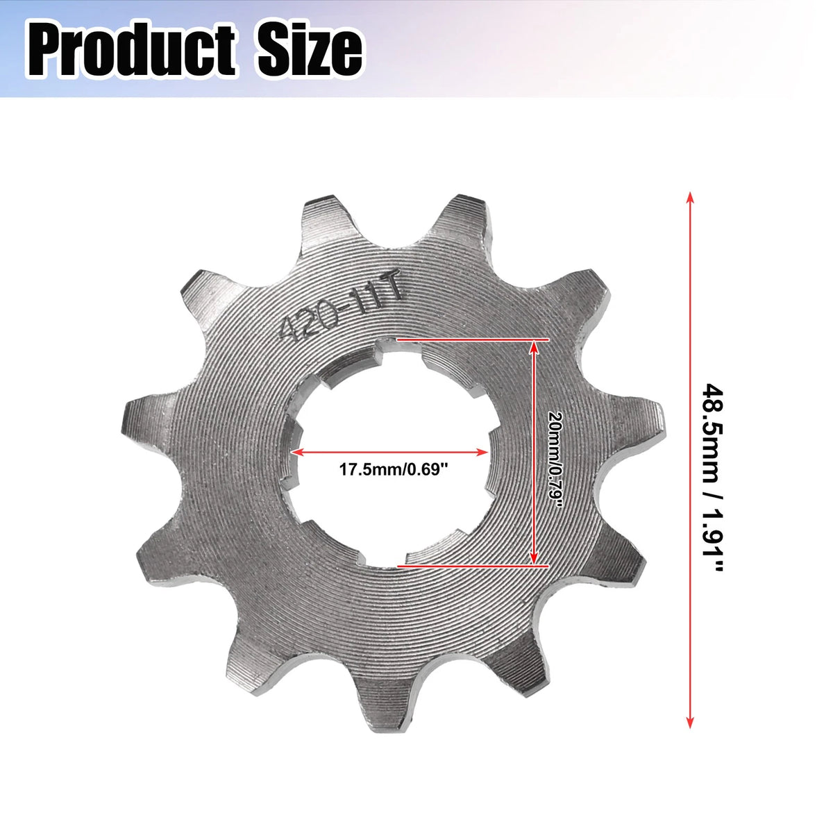 Front Engine Sprocket 420 11T 20mm for Dirt Bike Mini Bike