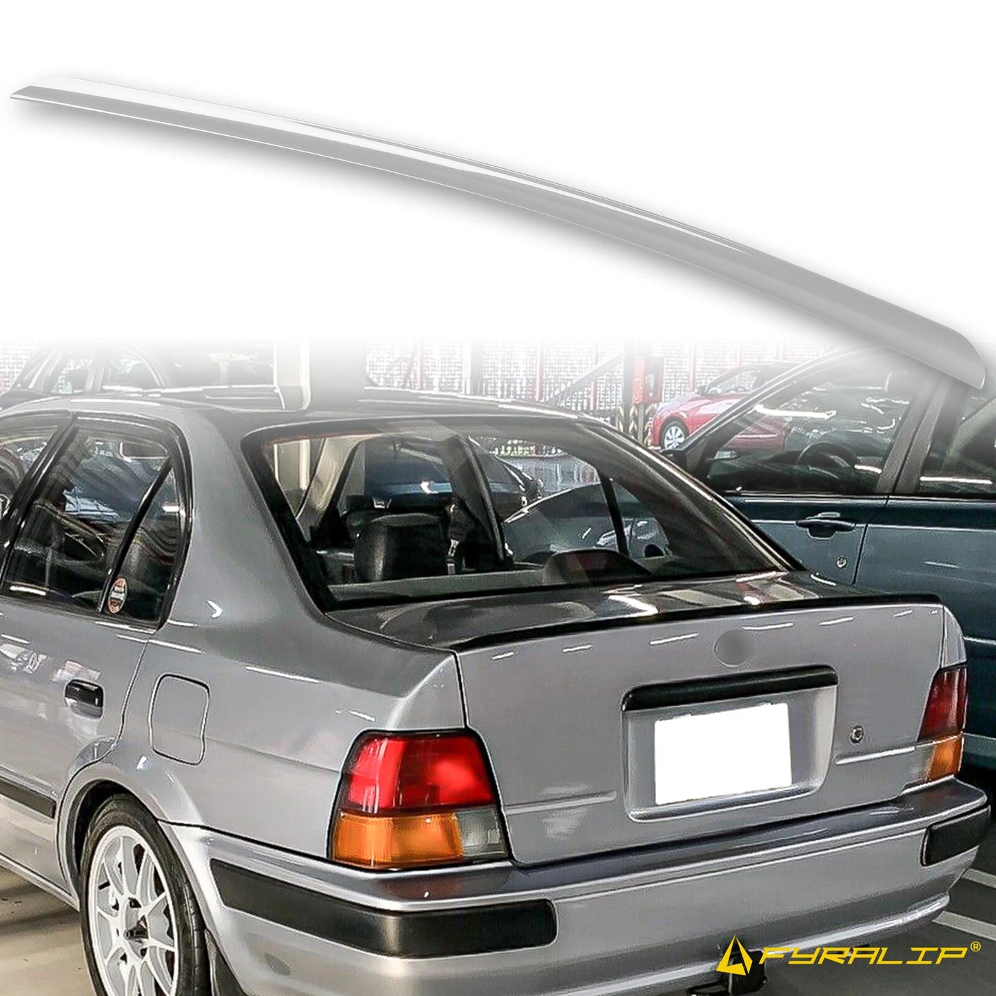 Silver Boot Lip Spoiler for Toyota Tercel Sedan (1995-1997)