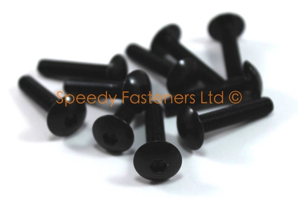 10 x m6 x 30mm Black Anodised Aluminium Fairing Bolts for Honda Yamaha Suzuki